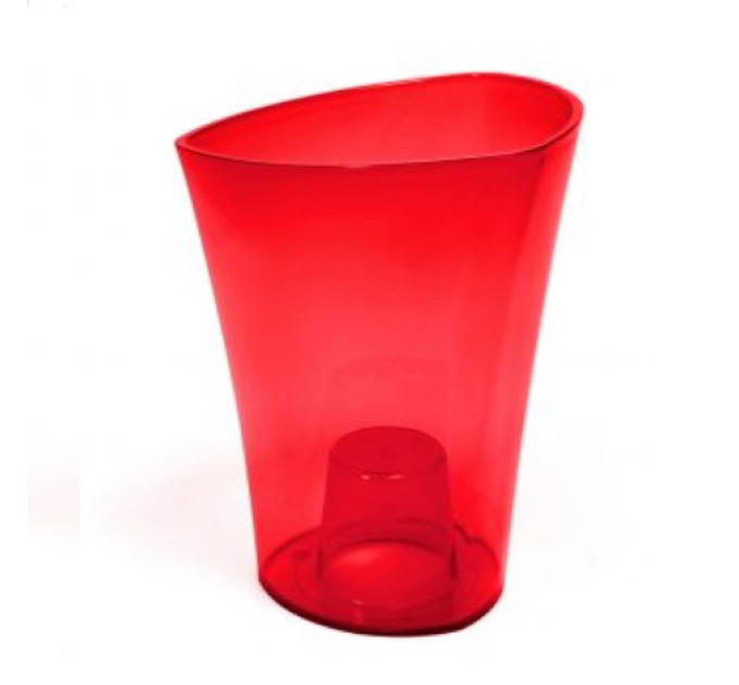 Горшок "Венус", прозоро-червоный