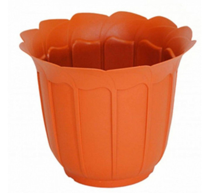 Горшок для цветов Лаура,12см, с подставкой, белый