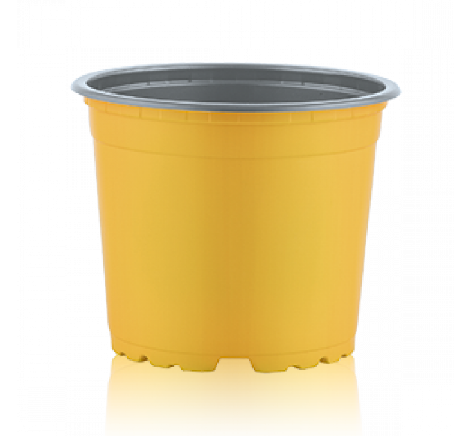 Цветочный горшок TEKU 0,89 л, d-13х10.2-h см Желтый