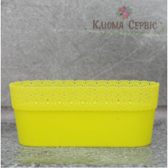 Горшок Lamela Белла 300 овальный лимонный