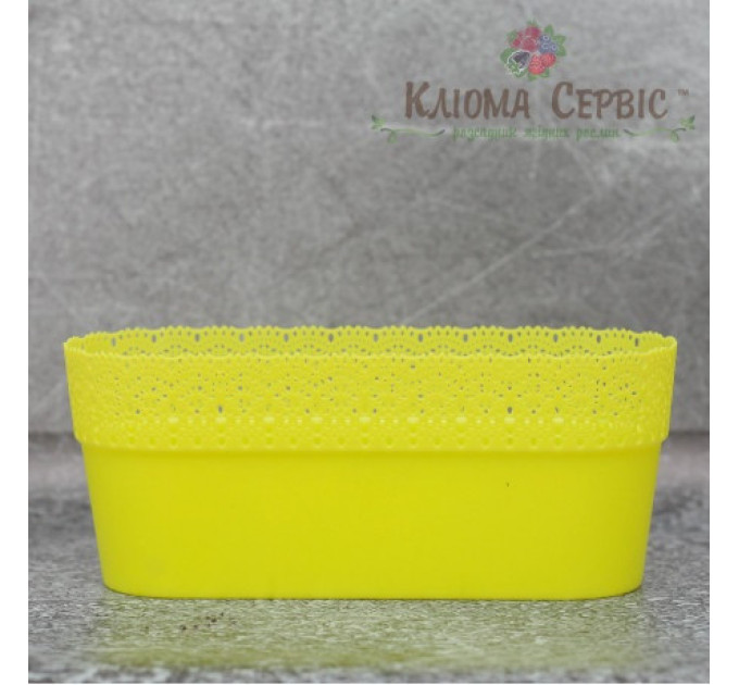 Горшок Lamela Белла 300 овальный лимонный