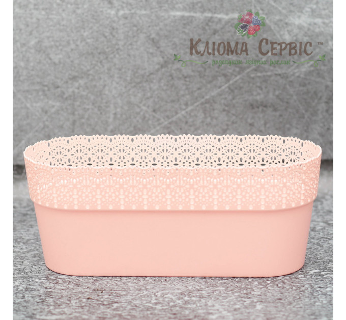 Горшок для цветов Белла Овальный 380 роз. пудра