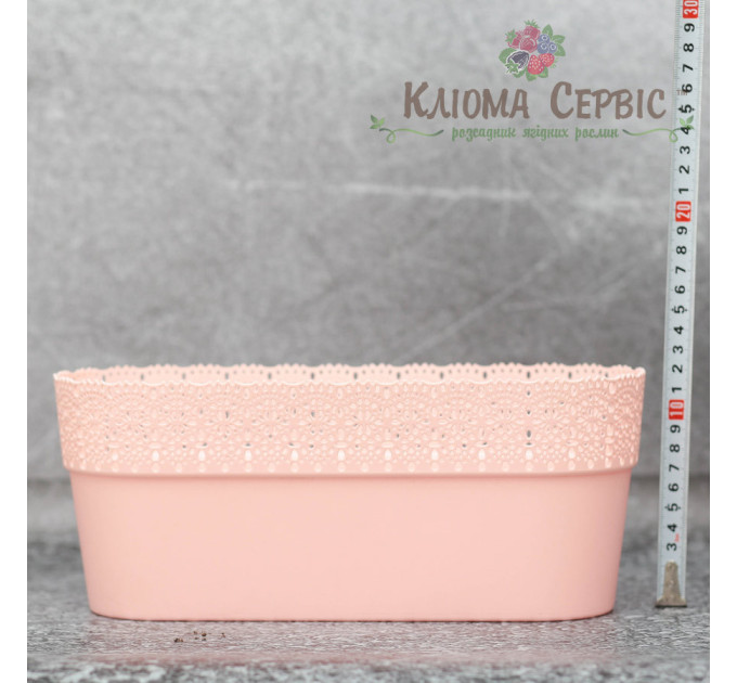 Горшок для цветов Белла Овальный 380 роз. пудра