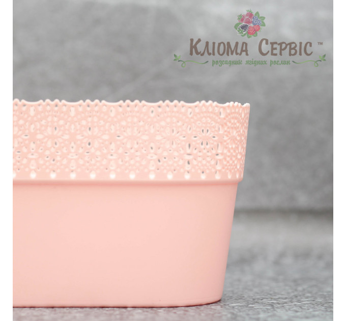Горшок для цветов Белла Овальный 380 роз. пудра
