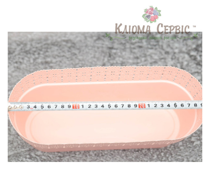 Горшок для цветов Белла Овальный 380 роз. пудра