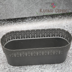 Горшок для цветов Белла Овальный 300 антрацит