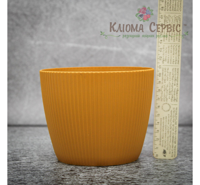 Горшок для цветов Магнолия Джампер 140мм горчичный