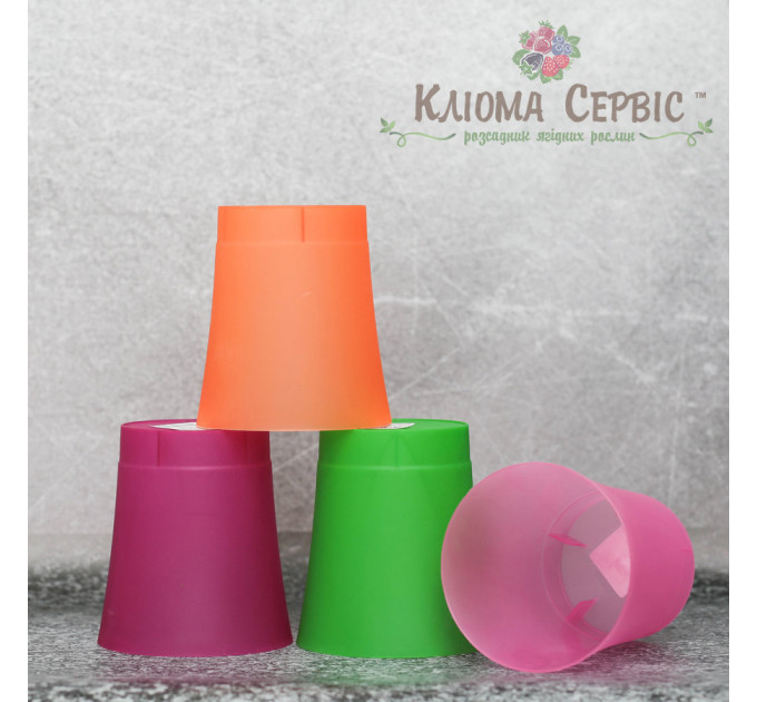 Горшок для цветов Орхидея,прозоро-оранжевый