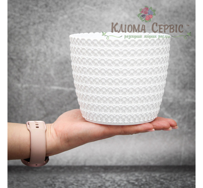 Горшок для цветов Магнолия Джерси 140мм белый