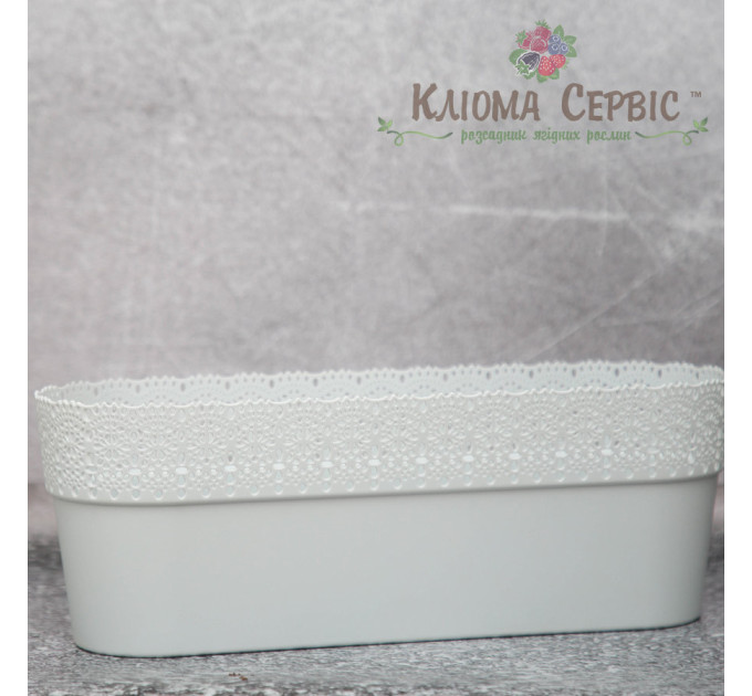 Горшок для цветов Белла Овальный 380 св.серый