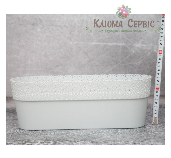 Горшок для цветов Белла Овальный 380 св.серый