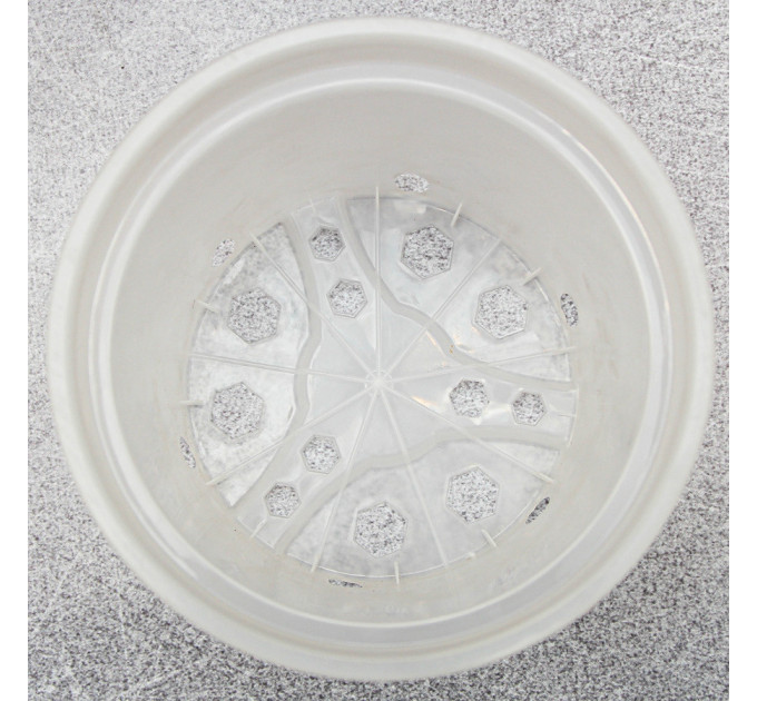 Горшок круглый 1,5 л белый