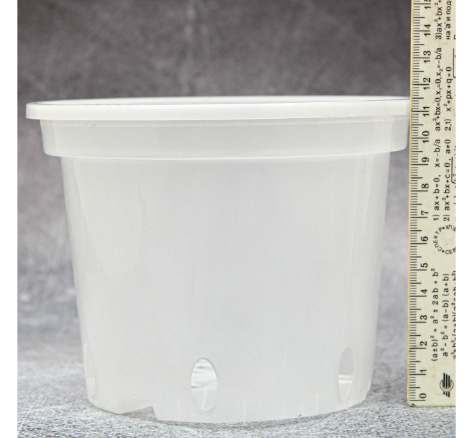 Горшок круглый 1,5 л белый