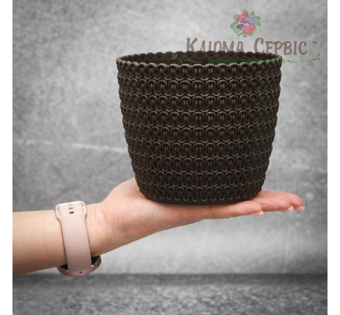 Горшок для цветов Магнолия Джерси 140мм мокко