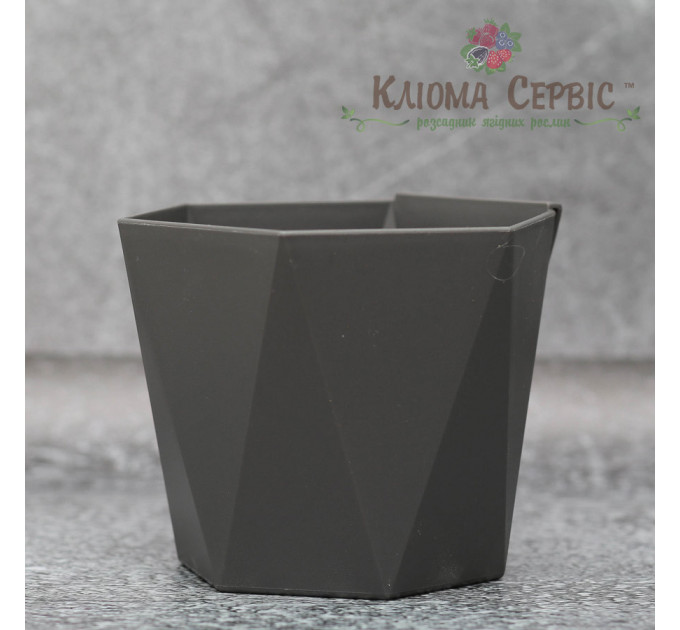 Горшок (кашпо) Хеца (110*120*130мм) Антрацит