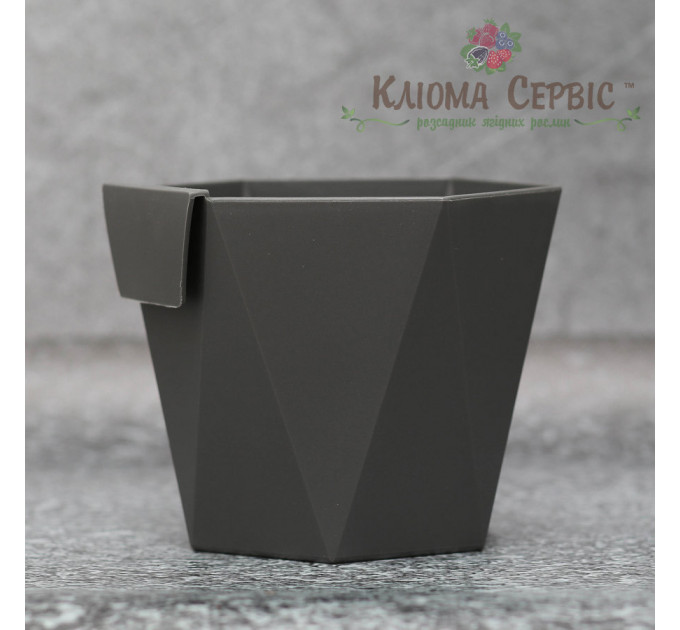 Горшок (кашпо) Хеца (110*120*130мм) Антрацит