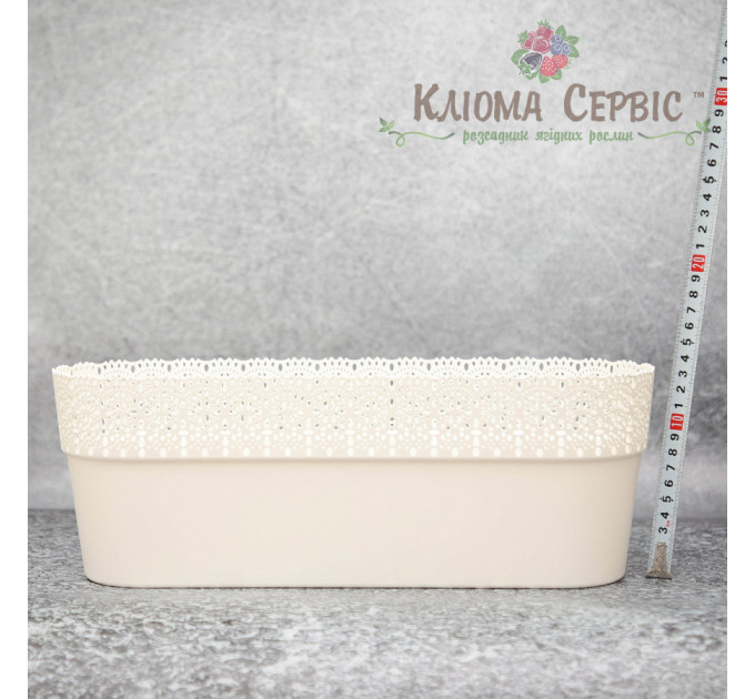 Горшок для цветов Белла Овальный 380 кремовый