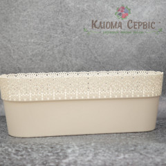 Горшок для цветов Белла Овальный 380 кремовый