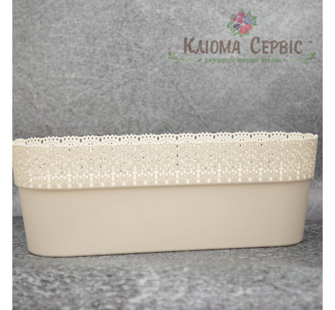 Горшок для цветов Белла Овальный 380 кремовый