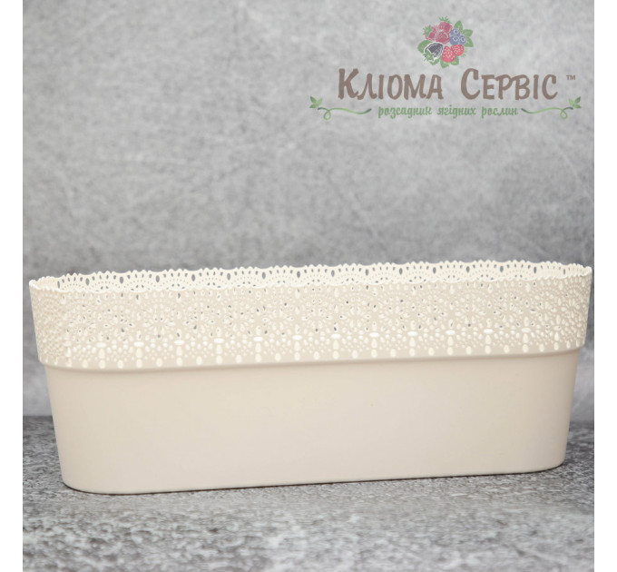 Горшок для цветов Белла Овальный 380 кремовый