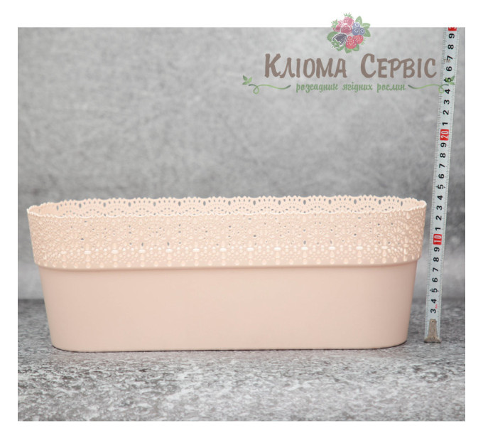 Горшок для цветов Белла Овальный 380 кремовый