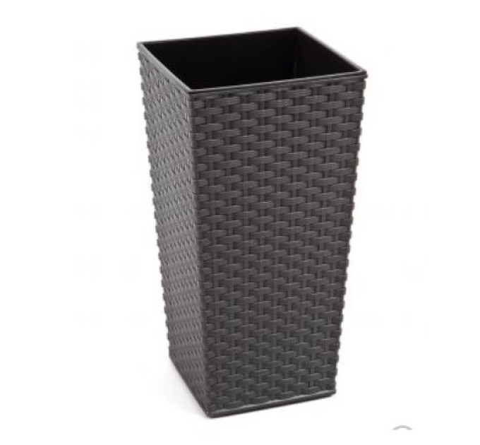 Горщик Lamela Фінезія 300 із вкладом ротанг графіт
