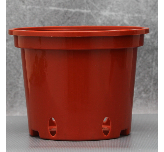 Горшок круглый 1,5 л темно- коричневий