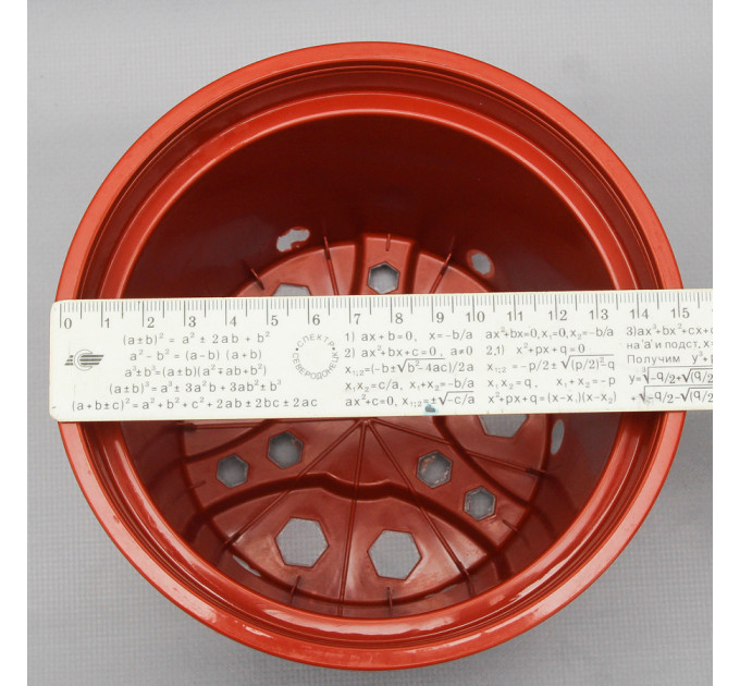 Горшок круглый 1,5 л темно- коричневий