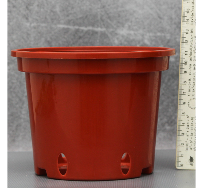 Горшок круглый 1,5 л темно- коричневий