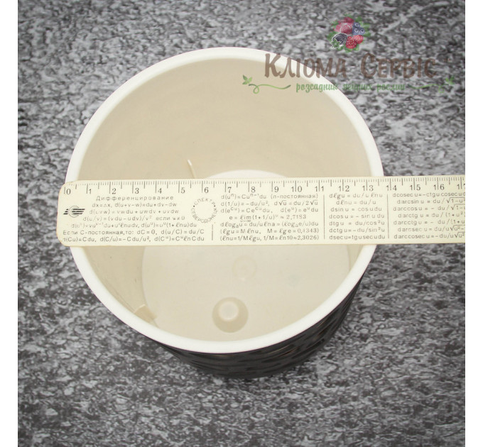 Горшок для цветов Дует 140мм антрацит/кремовый