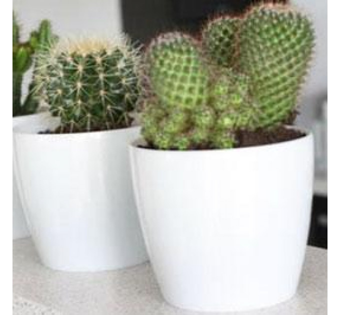 Горшок для цветов Магнолия 135мм бел.перламутровый