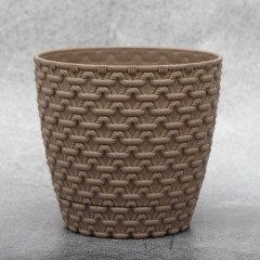 Горшок для цветов Elit Ротанг 0.75 л, капучино