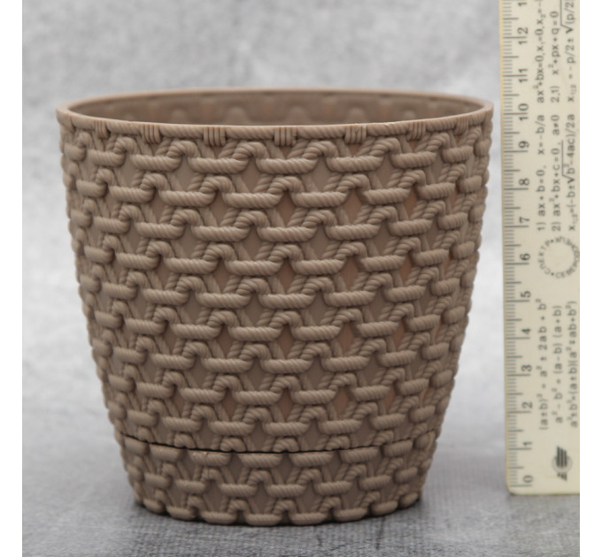 Горшок для цветов Elit Ротанг 0.75 л, капучино