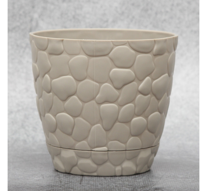 Горшок для цветов Elit Камни 0.75 л, серый