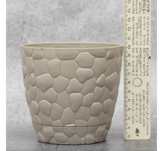 Горшок для цветов Elit Камни 0.75 л, серый