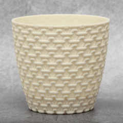 Горшок для цветов Elit Ротанг 0.75 л, кремовый