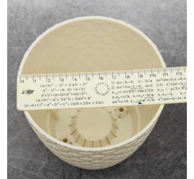 Горшок для цветов Elit Ротанг 0.75 л, кремовый