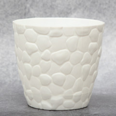 Горшок для цветов Elit Камни 1.6 л, белый
