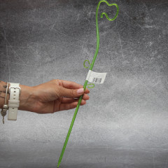 Декоративная поддержка FormPlastic для Орхидей 39 см, прозрачно-салатовая