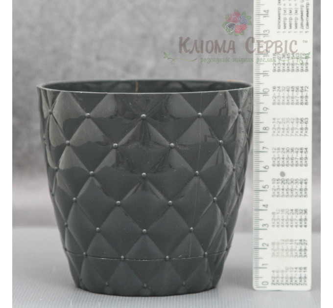 Горшок для цветов Elit Ромбик 0.75 л, антрацит