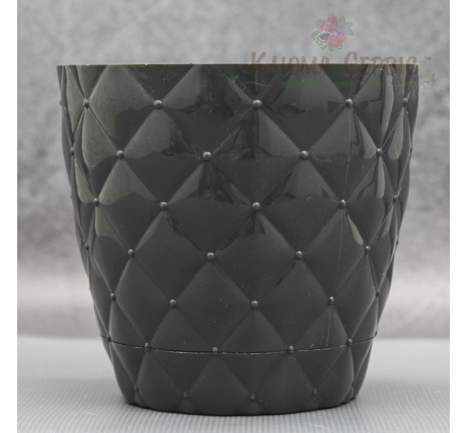 Горшок для цветов Elit Ромбик 0.75 л, антрацит