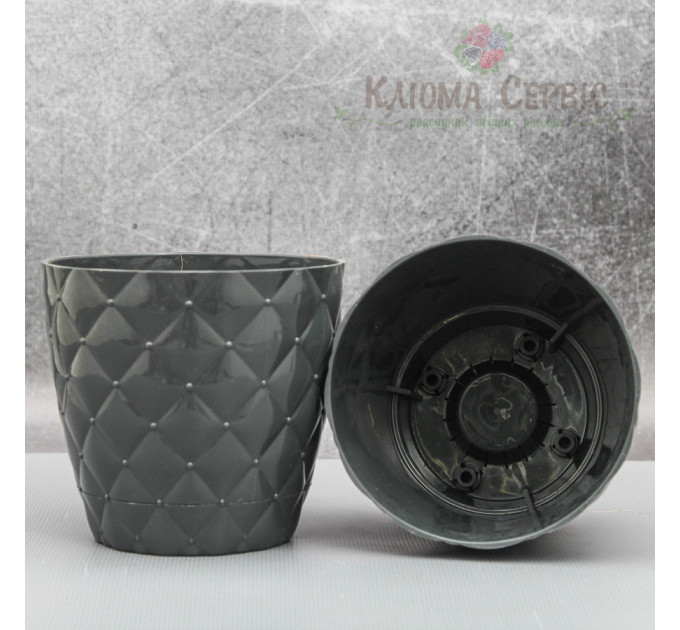 Горшок для цветов Elit Ромбик 0.75 л, антрацит