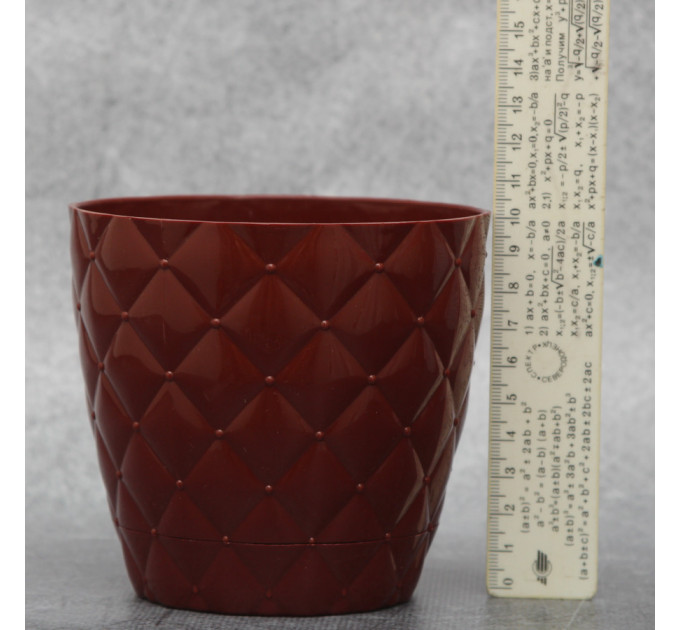 Горшок для цветов Elit Ромбик 0.75 л, бордовый