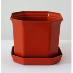 Горшок для цветов Дама,18 см, с подставкой, терракот