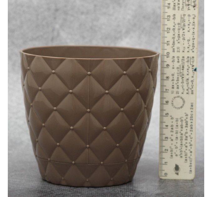 Горшок для цветов Elit Ромбик 0.75 л, капучино