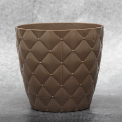 Горшок для цветов Elit Ромбик 0.75 л, капучино