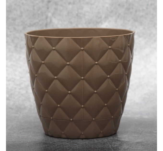 Горшок для цветов Elit Ромбик 0.75 л, капучино