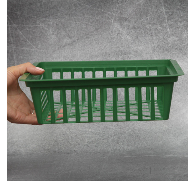 Корзинка для луковиц FormPlastic "Квадратная", зеленая