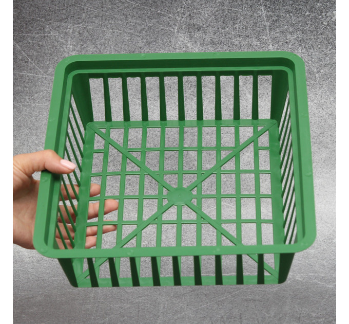 Корзинка для луковиц FormPlastic "Квадратная", зеленая