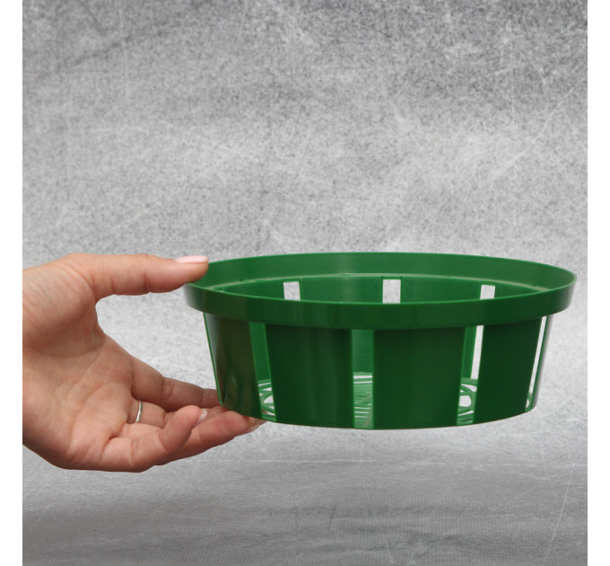 Корзинка для луковиц FormPlastic "Круглая-18", зеленая